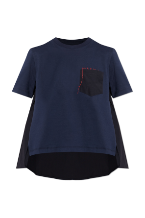 Asymmetric t-shirt with logo