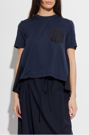 Marni Asymmetric t-shirt with logo