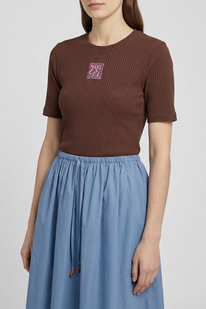 Marni T-shirt with a colorfully embroidered logo