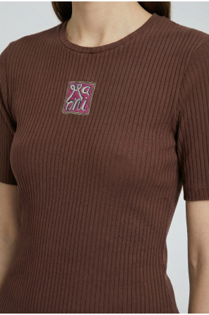 Marni Camiseta con logo bordado en colores