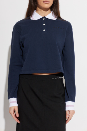 Marni Cropped polo with logo