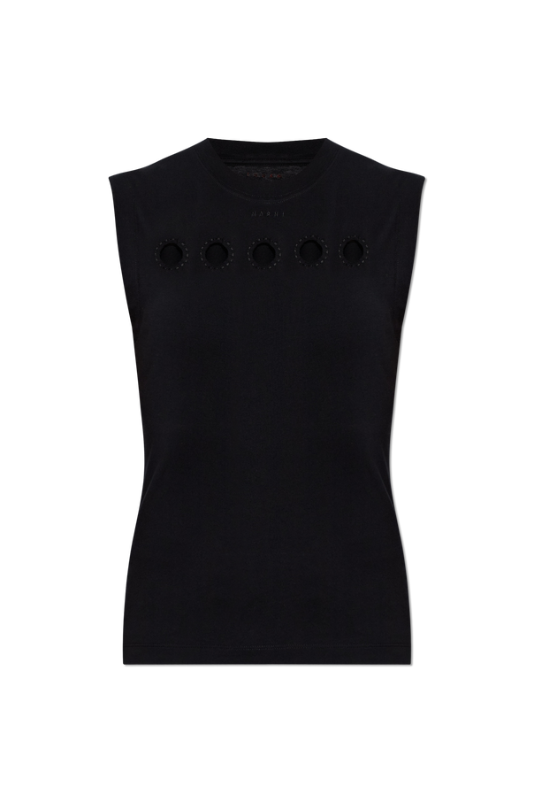 Cotton Top with Crew Neckline od Marni