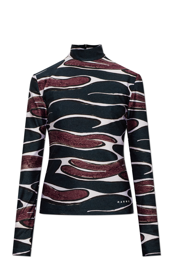 Patterned Turtleneck Top od Marni