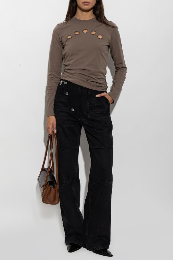 Marni Baumwoll-Longsleeve mit langen Ärmeln