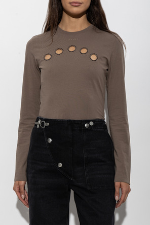 Marni Baumwoll-Longsleeve mit langen Ärmeln