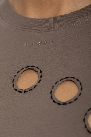Marni Baumwoll-Longsleeve mit langen Ärmeln