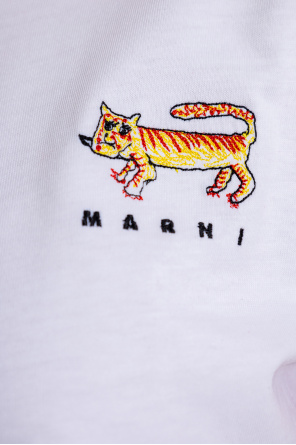 marni COAT T-shirt with ‘Naif Tiger’ theme