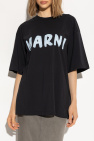 Marni BLACK T-shirt with printed logo