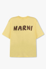 marni cotton paint splatter logo print hoodie item