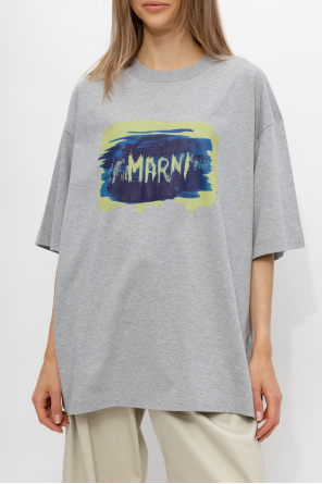 Marni Marni logo print strap slides
