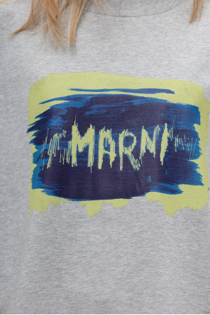 Marni Marni logo print strap slides