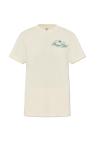 Sporty & Rich cream T-shirt from the Wall Street collection