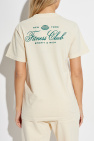 Sporty & Rich cream T-shirt from the Wall Street collection