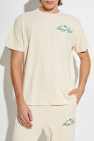 Sporty & Rich cream T-shirt from the Wall Street collection