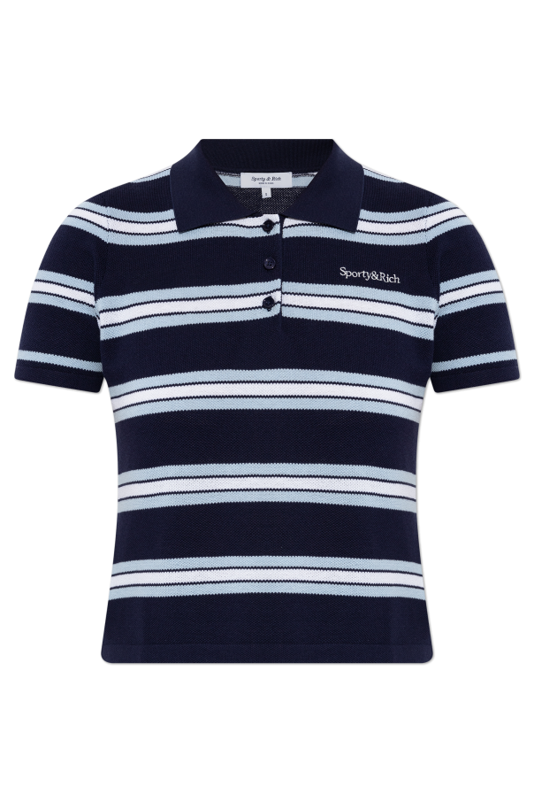 Striped pattern polo od Sporty & Rich