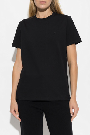 Balmain T-shirt de algodão com logótipo bordado