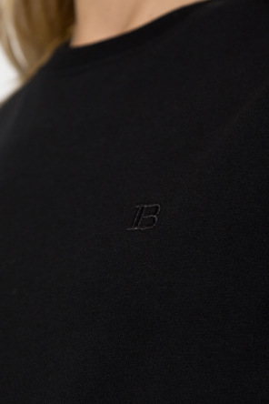 Balmain T-shirt de algodão com logótipo bordado