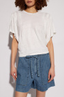 Marant Etoile WHITE ‘Kyanza’ linen T-shirt