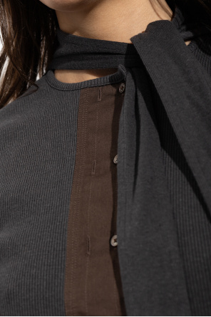 Lemaire Top with a decorative tie at the neckline