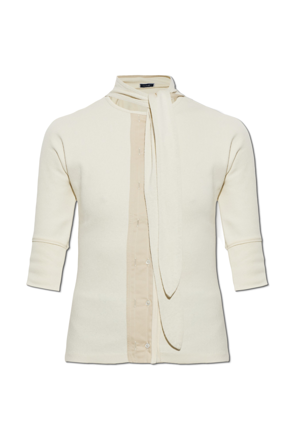 Cardigan with decorative tie at the neckline od Lemaire