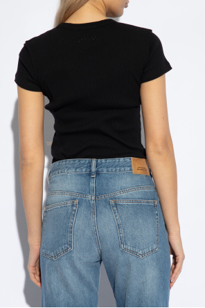 Isabel Marant Prążkowany t-shirt ‘Taomi’