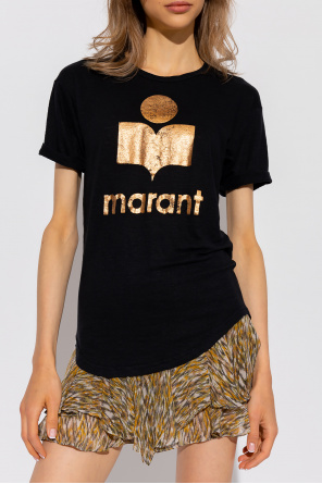 Isabel Marant Étoile ‘Koldi’ linen T-shirt Manchester with logo