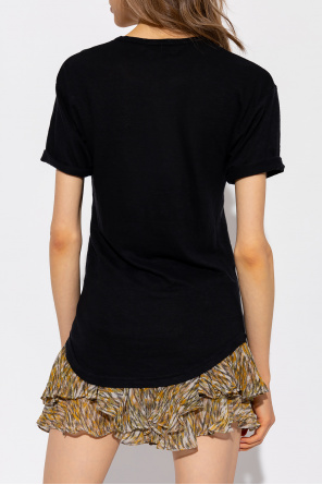 gradient treatment pullover hoodie ‘Koldi’ linen T-shirt with logo
