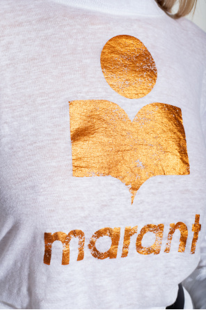 Marant Etoile ‘Klowia’ linen T-shirt with logo