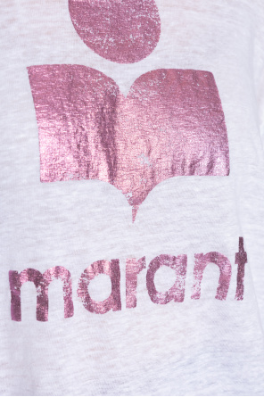 Isabel Marant Étoile ‘Klowia’ linen T-shirt with logo