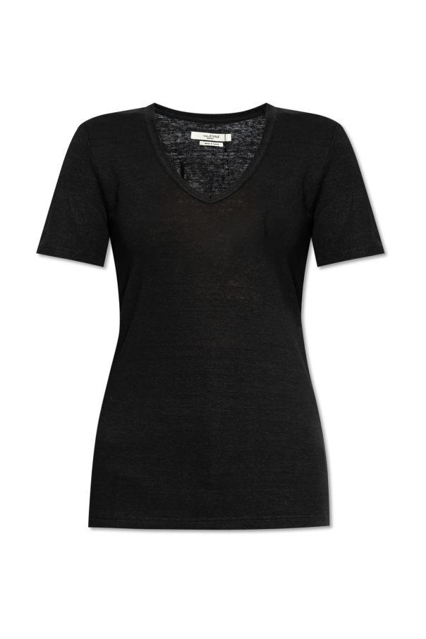 Marant Etoile Linen V-neck T-shirt