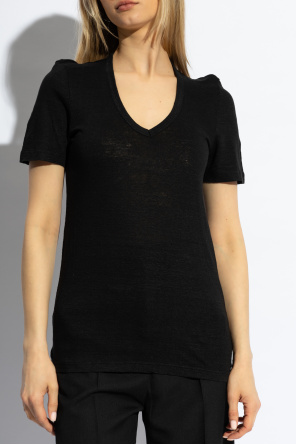 Marant Etoile Linen V-neck T-shirt