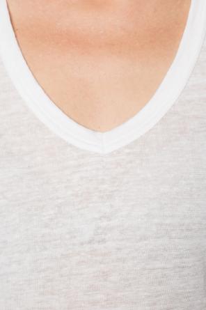 Marant Etoile Lniany t-shirt z dekoltem w serek