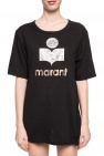 Marant Etoile Linen T-shirt with a slit