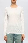 Marant Etoile WHITE Linen T-shirt with long sleeves