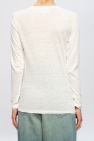 Marant Etoile WHITE Linen T-shirt with long sleeves