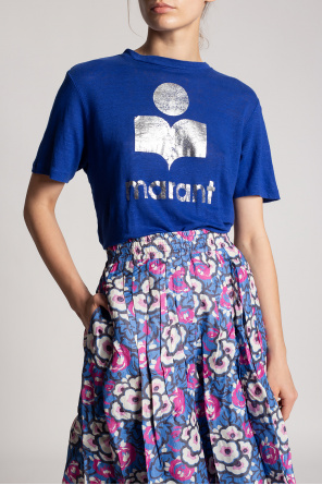 Marant Etoile abstract-print cropped shirt