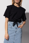 Isabel Marant contrast-trimmed satin shirt Blu