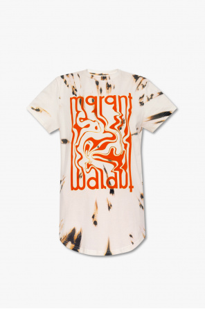 Palm Angels Sprayed logo-print T-shirt Bianco