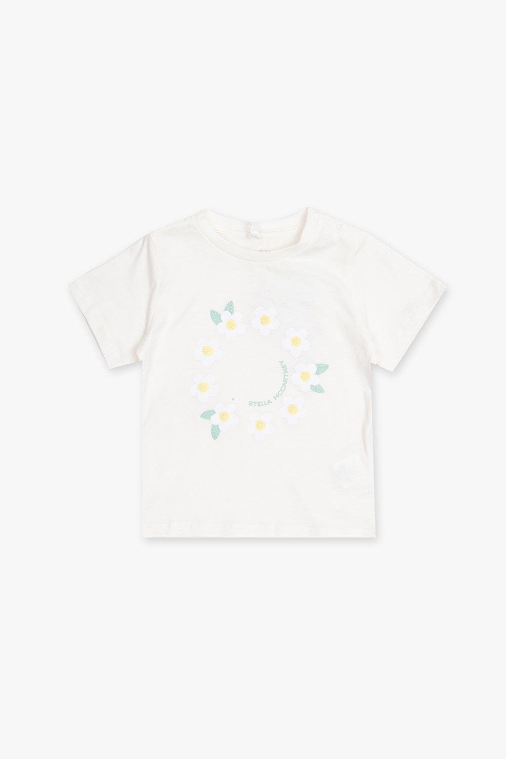 Cream T-shirt with floral motif Stella McCartney Kids - Vitkac Canada