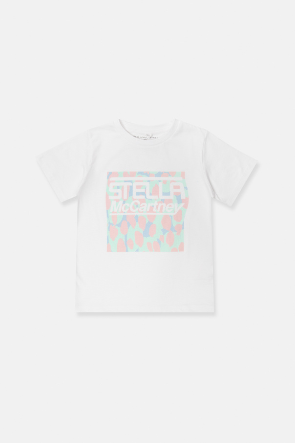 stella denim McCartney Kids T-shirt with logo