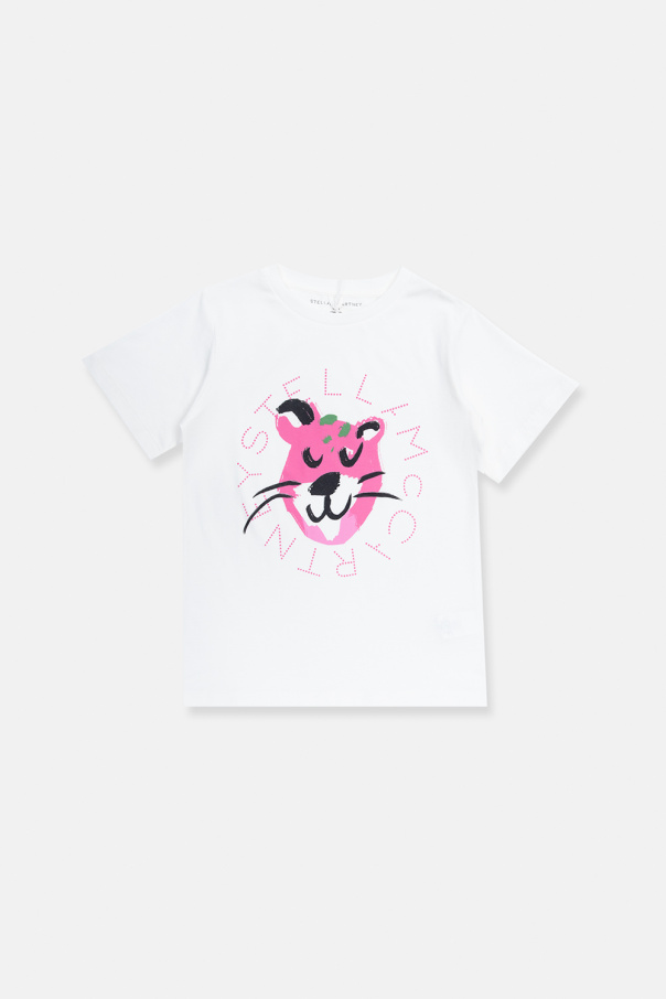 Stella McCartney Kids T-shirt z motywem zwierzęcym