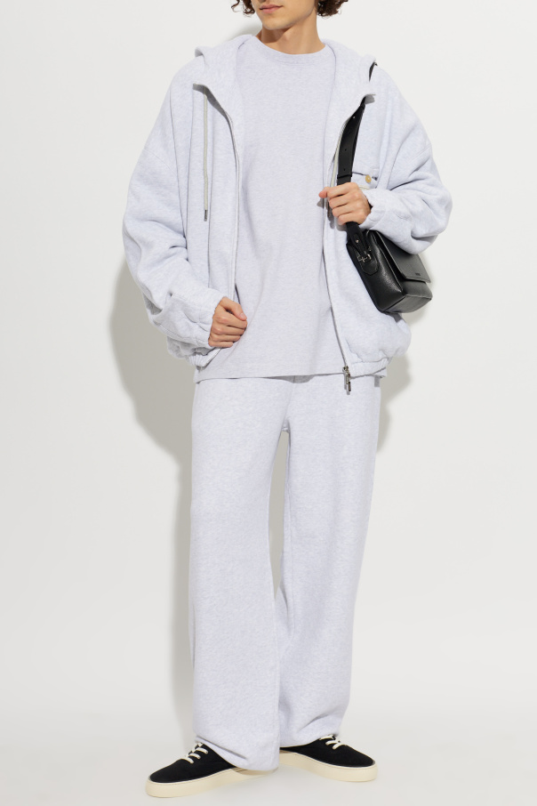 Jacquemus Light Gray Cotton Oversized Sweatshirt by Jacquemus