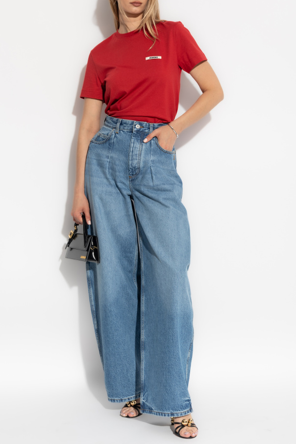 Jacquemus T-shirt  z naszywką z logo