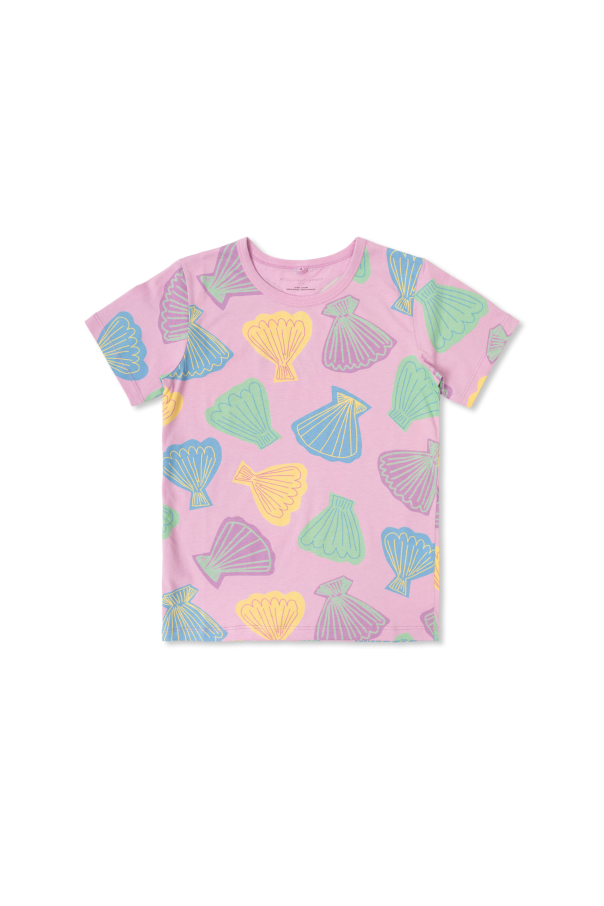 Stella McCartney Kids T-shirt z motywem muszli