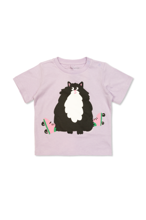 T-shirt with cat motif
