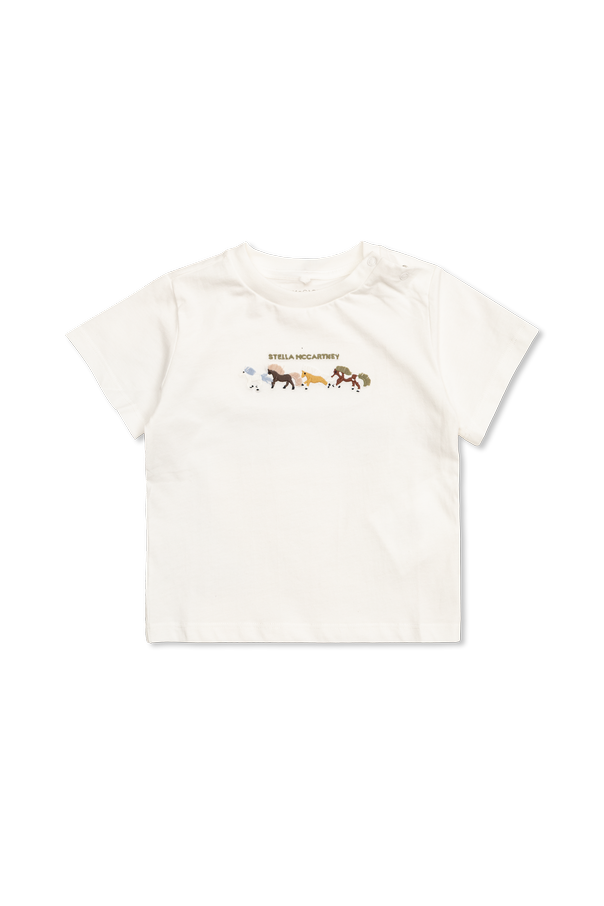 T-shirt with embroidered logo od Stella McCartney Kids