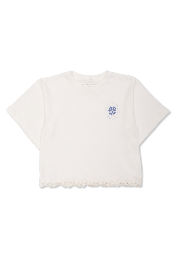 T-shirt with lace trim od Stella McCartney Kids