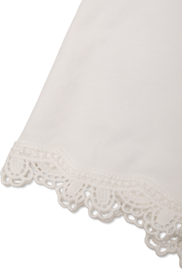 Stella McCartney Kids T-shirt with lace trim