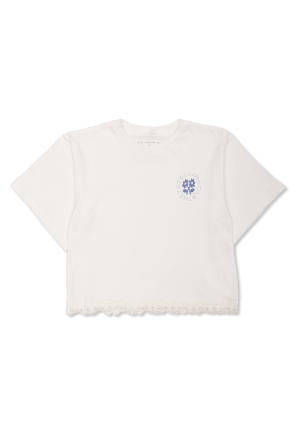 Camiseta con acabado de encaje