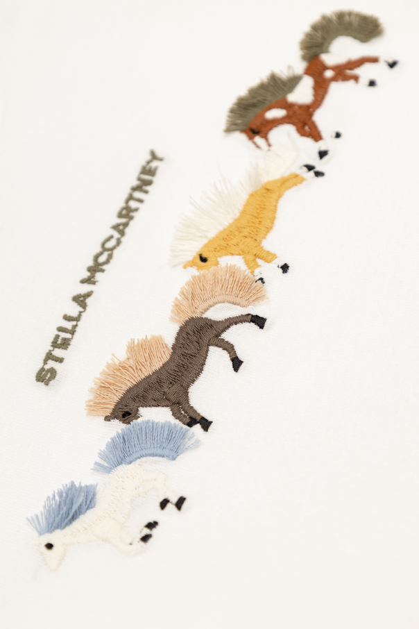 Stella McCartney Kids Camiseta con bordado colorido